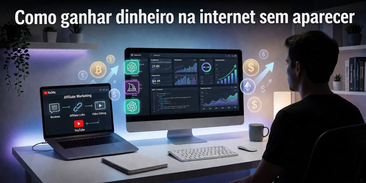 Como ganhar dinheiro na internet sem aparecer usando marketing digital e inteligência artificial